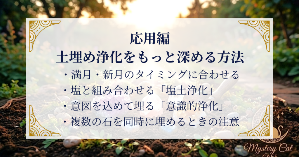 応用編｜土埋め浄化をもっと深める方法 ミステリーキャットカフェ