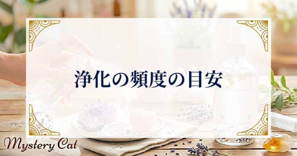 浄化の頻度の目安 ミステリーキャットカフェ
