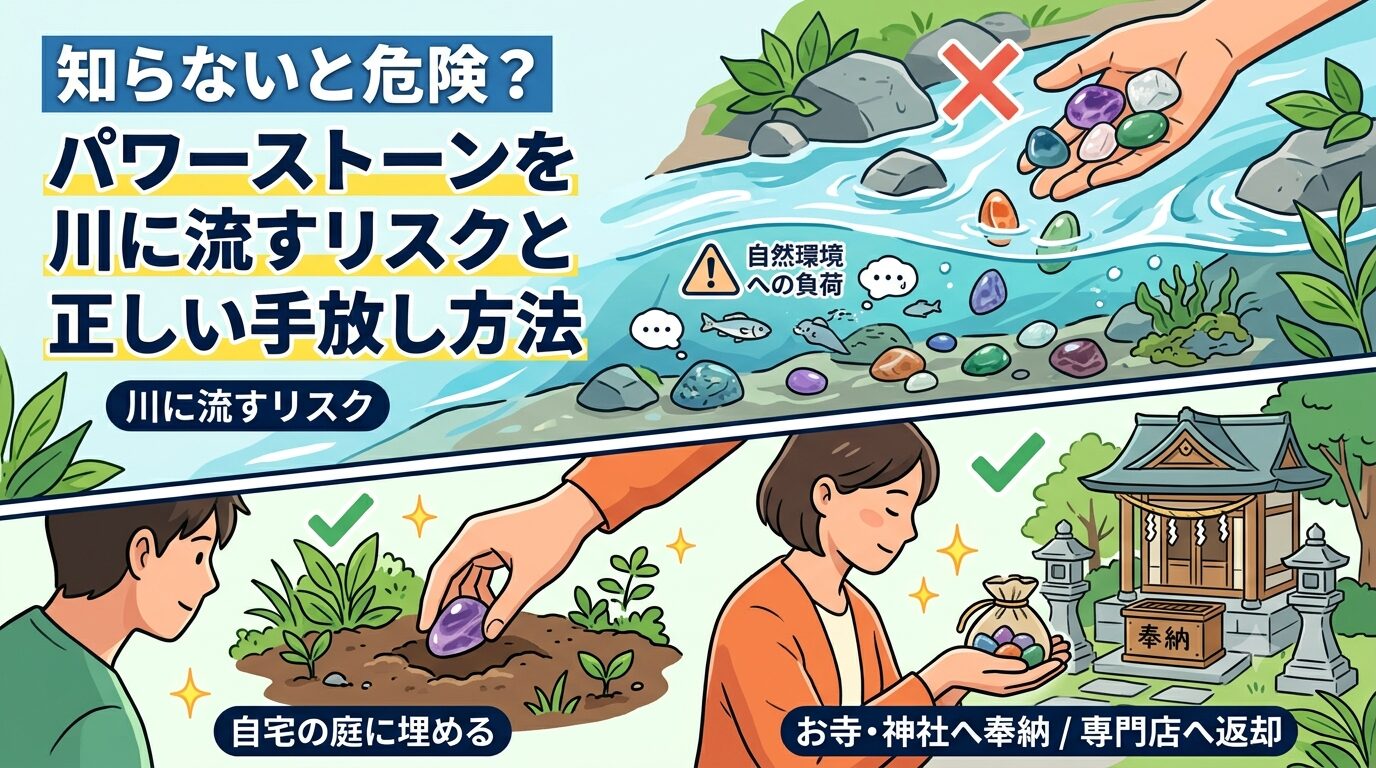 知らないと危険？パワーストーンを川に流すリスクと正しい手放し方法 ミステリーキャットカフェ