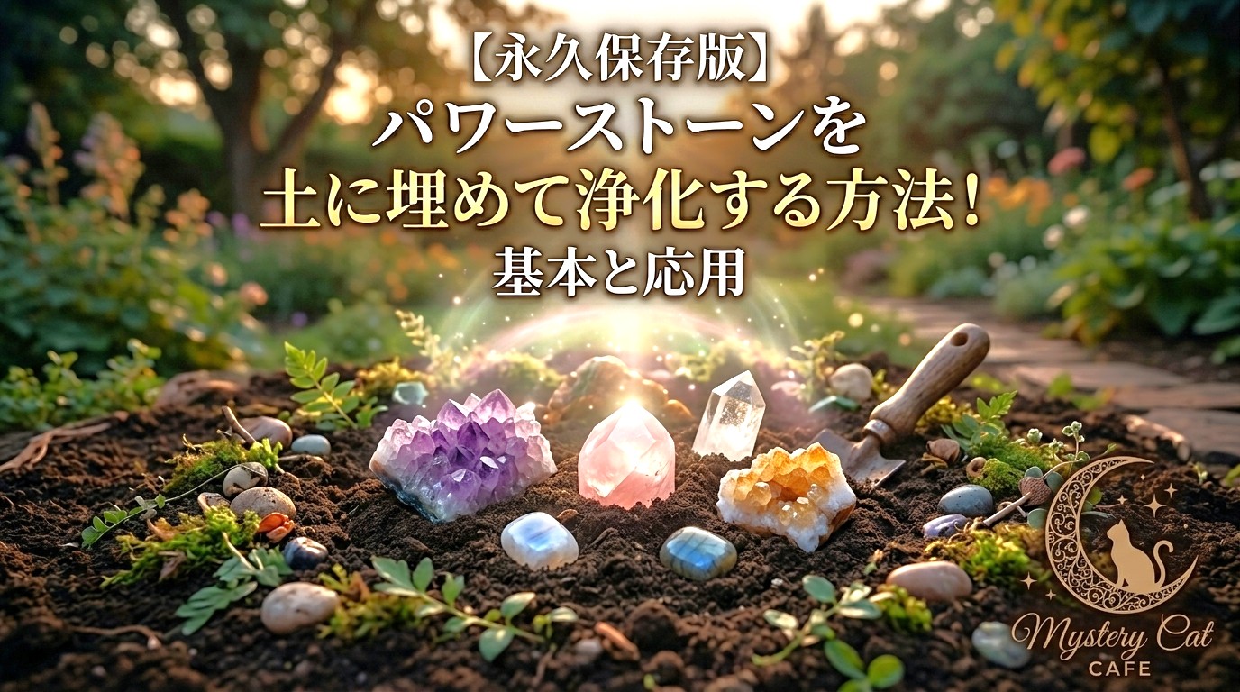 【永久保存版】パワーストーンを土に埋めて浄化する方法！基本と応用 ミステリーキャットカフェ