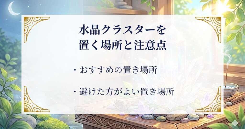 水晶クラスターを置く場所と注意点 ミステリーキャットカフェ