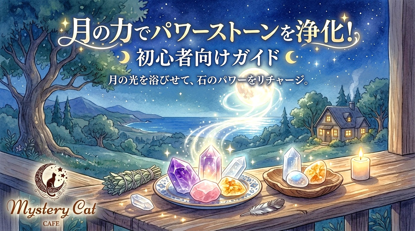 月の力でパワーストーンを浄化！初心者向けガイド ミステリーキャットカフェ