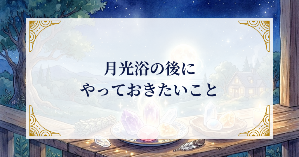 月光浴の後にやっておきたいこと ミステリーキャットカフェ