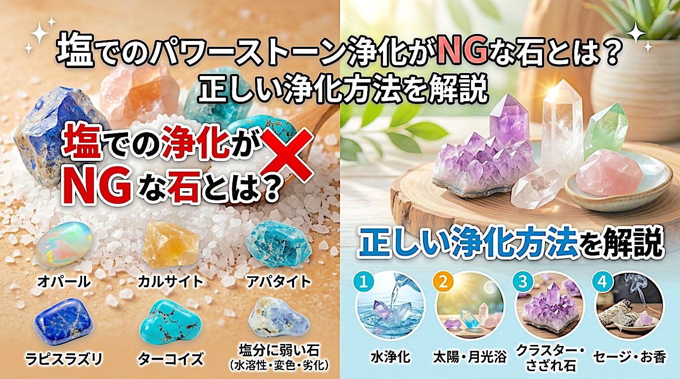 塩でのパワーストーン浄化がNGな石とは？正しい浄化方法を解説 ミステリーキャットカフェ