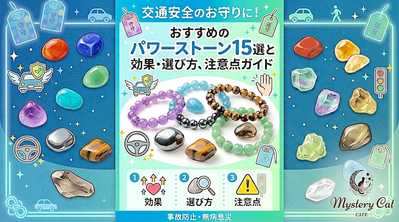 交通安全のお守りに！おすすめのパワーストーン15選と効果・選び方、注意点ガイド ミステリーキャットカフェ