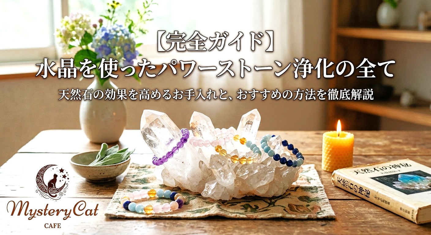 【完全ガイド】水晶を使ったパワーストーン浄化の全て ミステリーキャットカフェ