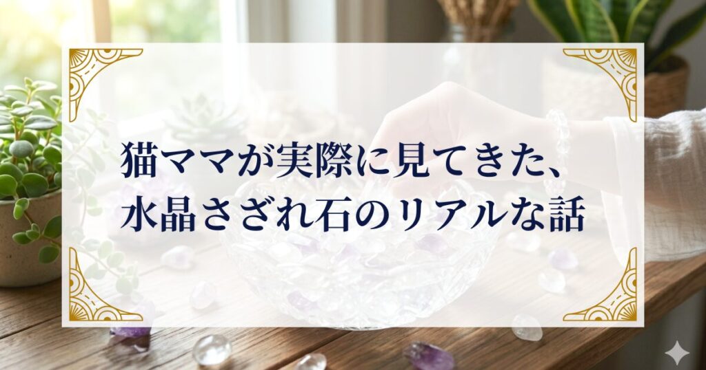 猫ママが実際に見てきた、水晶さざれ石のリアルな話 ミステリーキャットカフェ