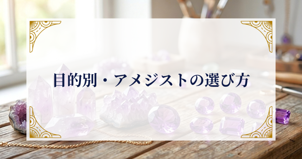 目的別・アメジストの選び方 ミステリーキャットカフェ