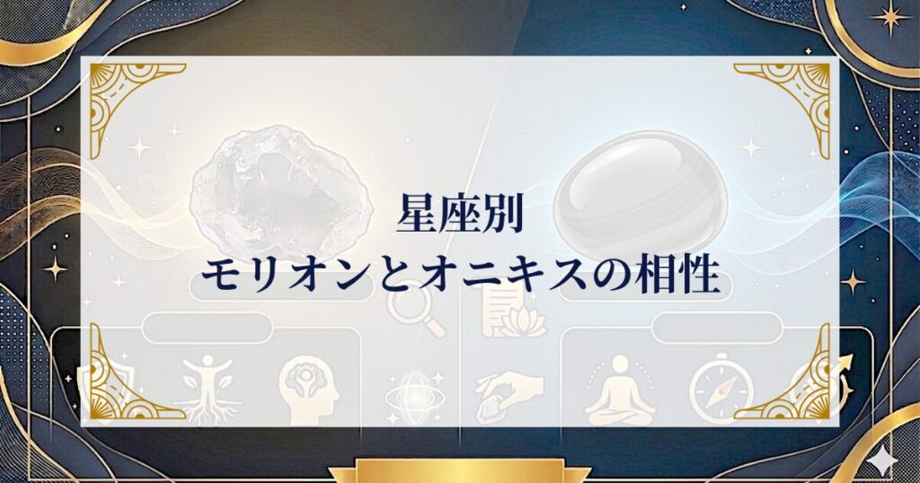 星座別・モリオンとオニキスの相性 ミステリーキャットカフェ