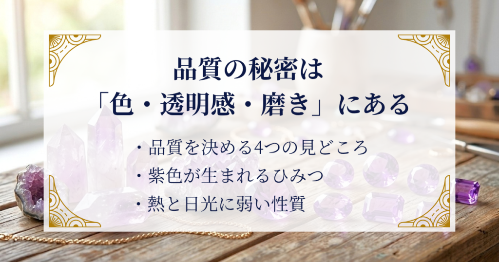 品質の秘密は「色・透明感・磨き」にある ミステリーキャットカフェ