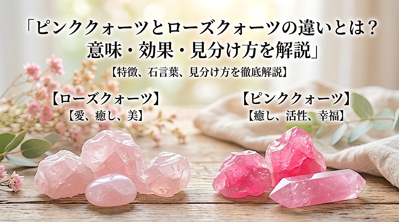 ピンククォーツとローズクォーツの違いとは？意味・効果・見分け方を解説 ミステリーキャットカフェ