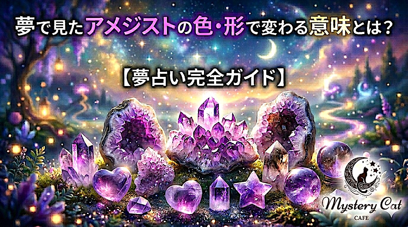夢で見たアメジストの色・形で変わる意味とは？【夢占い完全ガイド】 ミステリーキャットカフェ