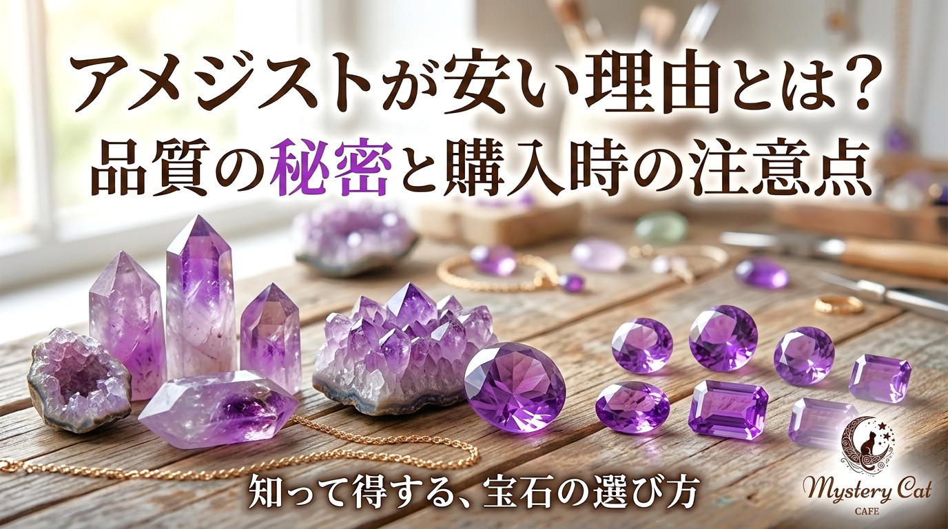 アメジストが安い理由とは？品質の秘密と購入時の注意点 ミステリーキャットカフェ