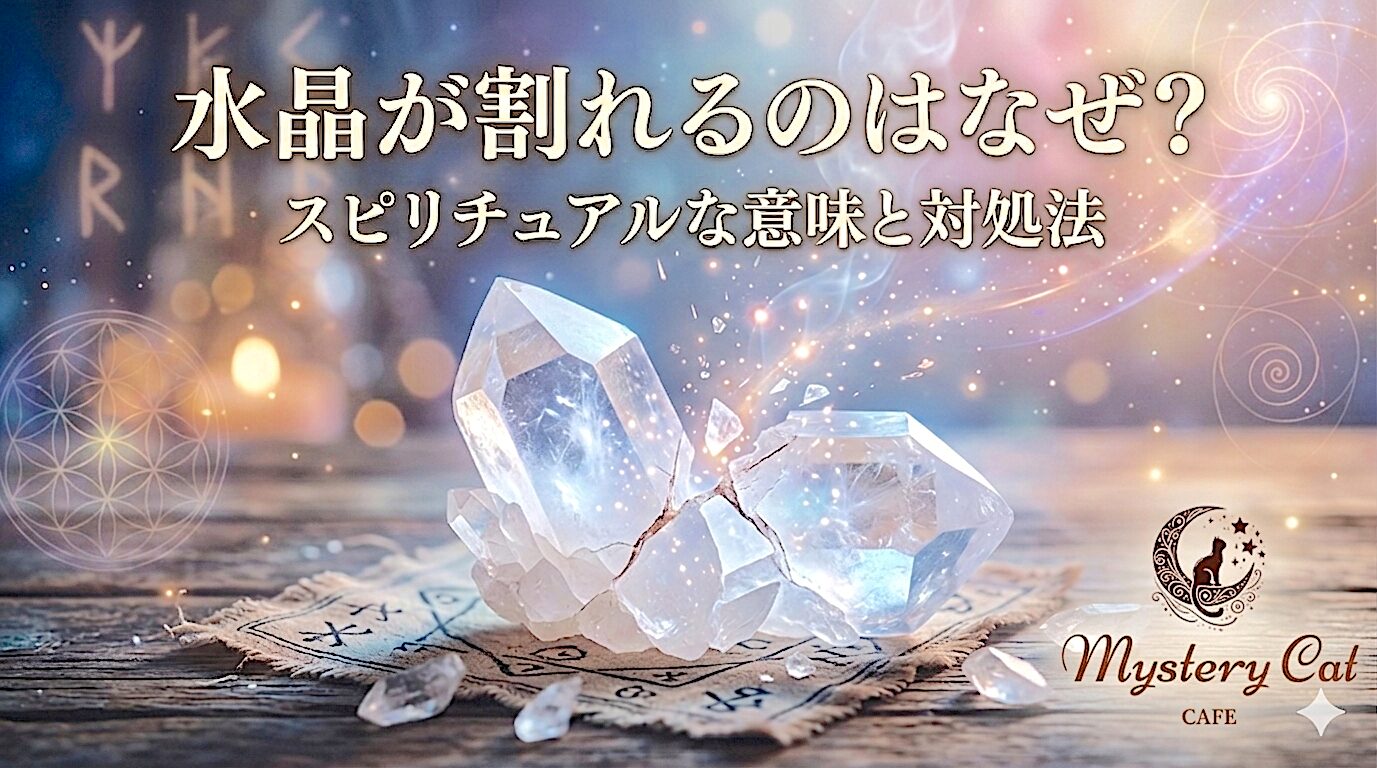 水晶が割れるのはなぜ？スピリチュアルな意味と対処法 ミステリーキャットカフェ