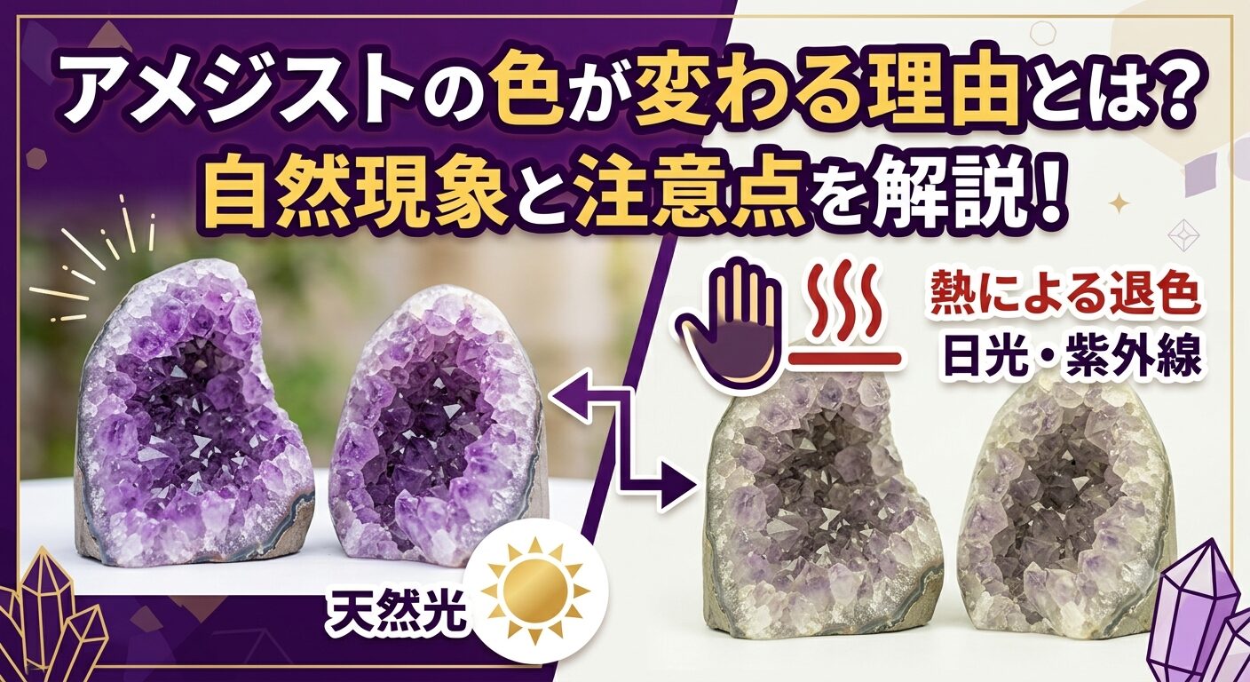 アメジストの色が変わる理由とは？自然現象と注意点を解説！ ミステリーキャットカフェ
