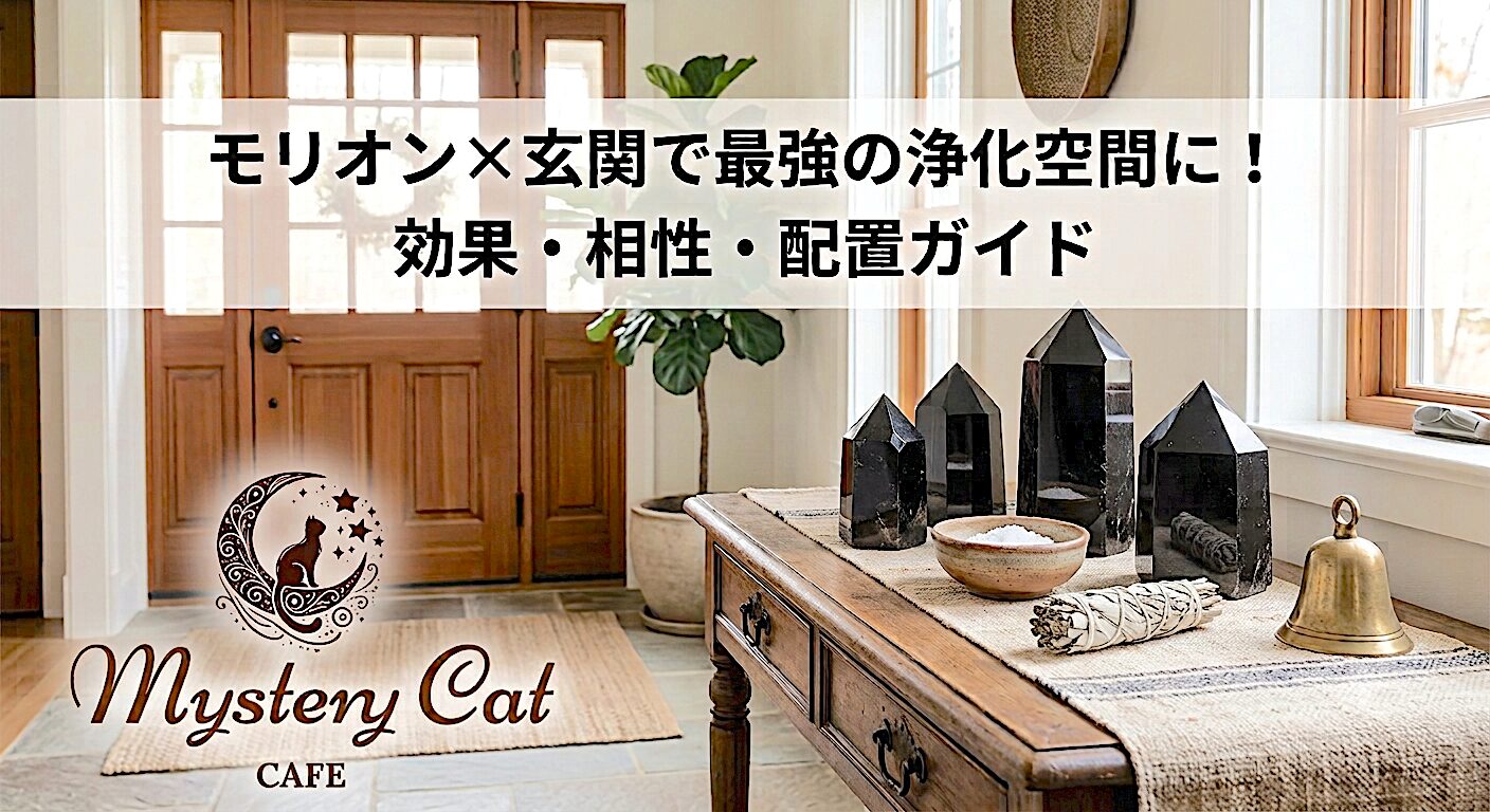 モリオン×玄関で最強の浄化空間に！効果・相性・配置ガイド ミステリーキャットカフェ