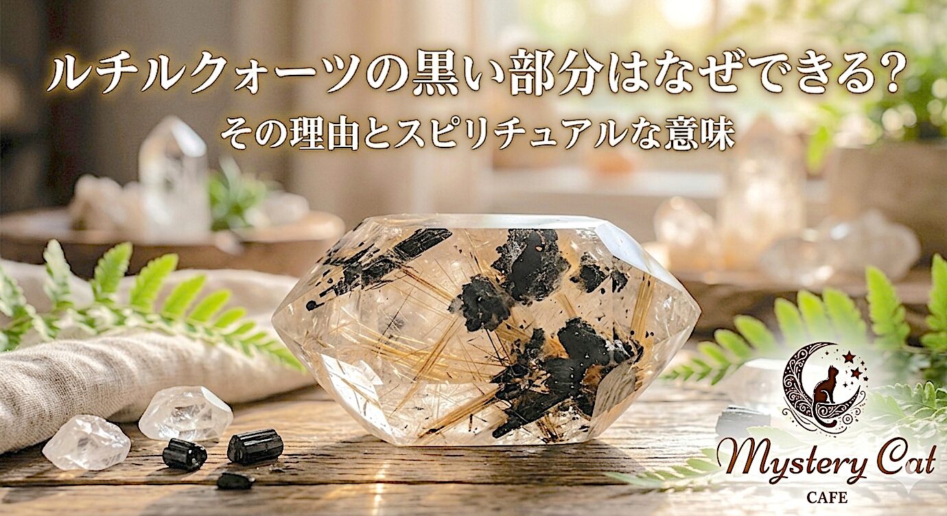 ルチルクォーツの黒い部分はなぜできる？その理由とスピリチュアルな意味 ミステリーキャットカフェ