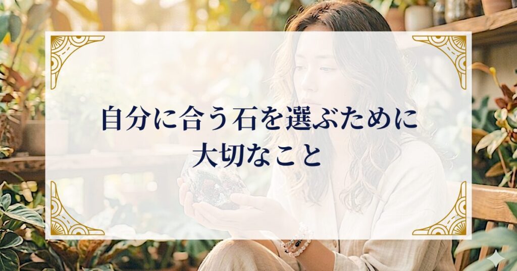 自分に合う石を選ぶために大切なこと ミステリーキャットカフェ