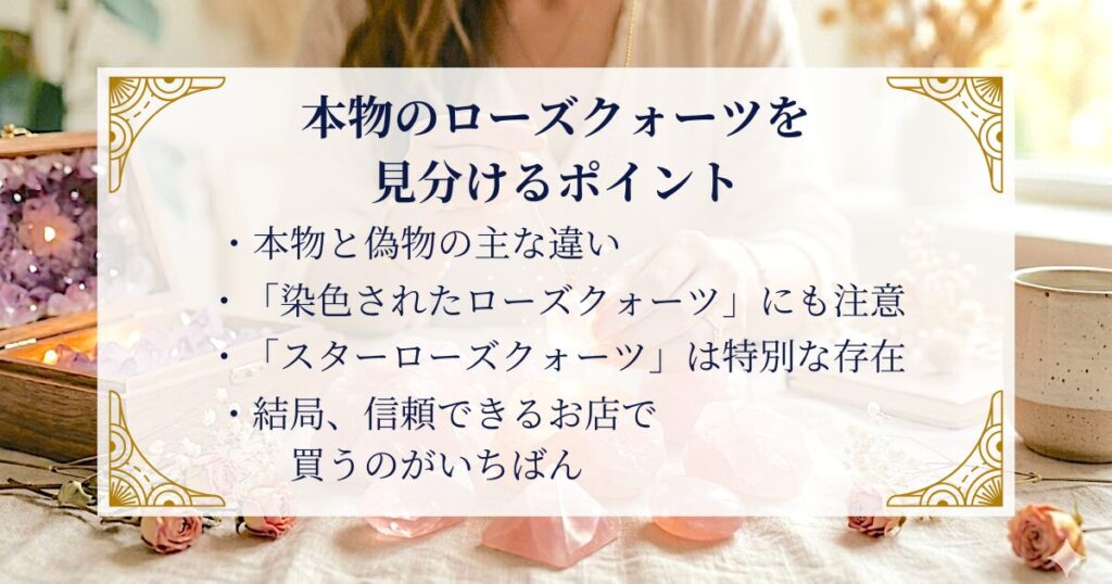 本物のローズクォーツを見分けるポイント ミステリーキャットカフェ