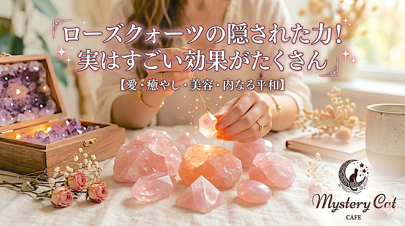 ローズクォーツの隠された力！実はすごい効果がたくさん ミステリーキャットカフェ