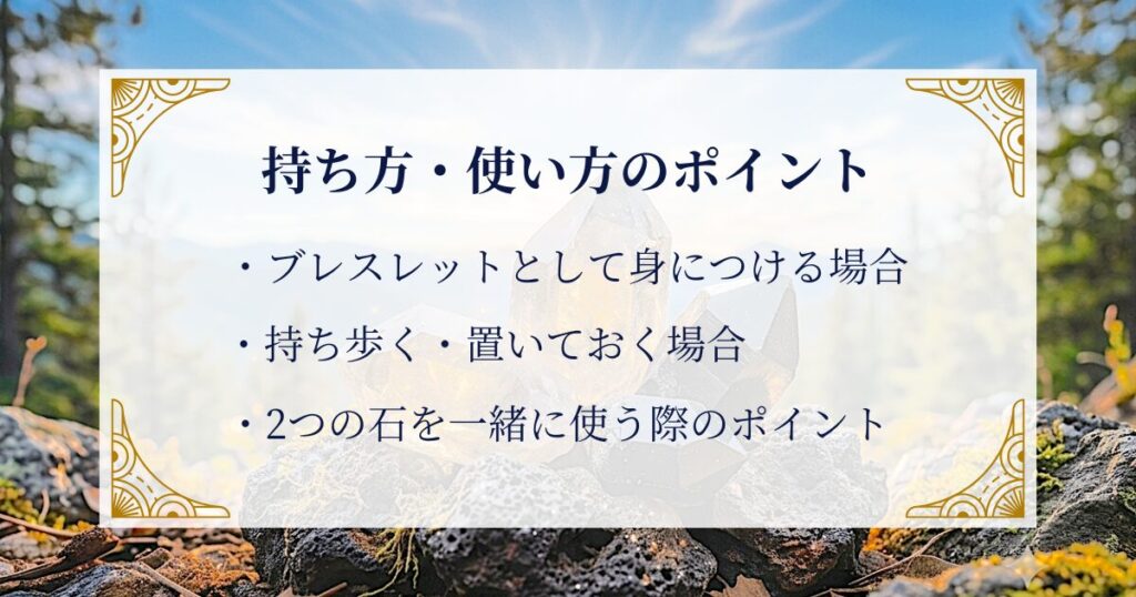持ち方・使い方のポイント ミステリーキャットカフェ