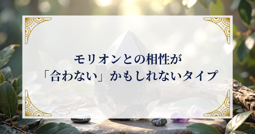 モリオンとの相性が「合わない」かもしれないタイプ ミステリーキャットカフェ