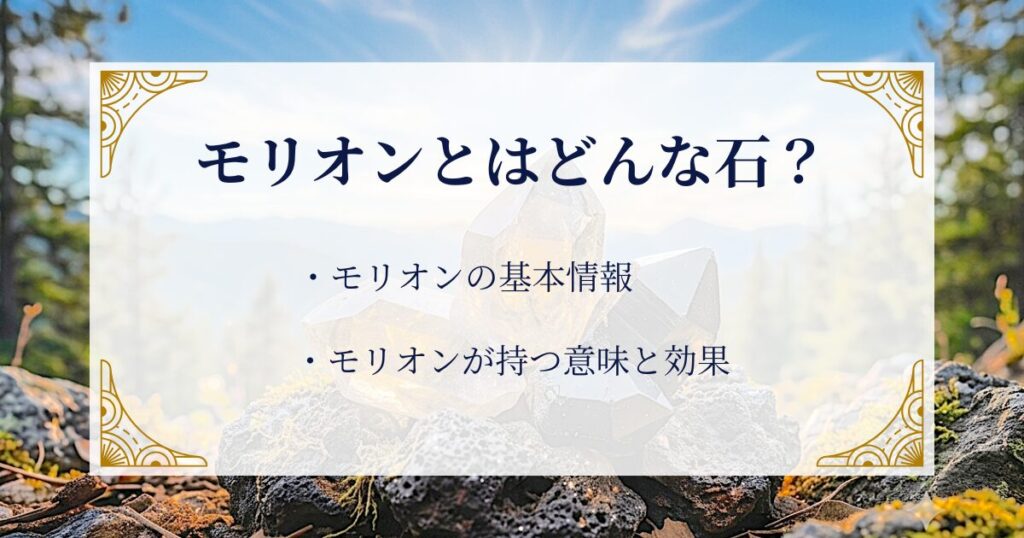 モリオンとはどんな石？ ミステリーキャットカフェ