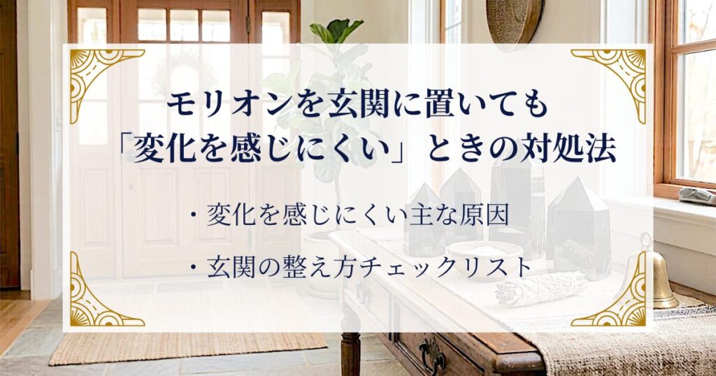 モリオンを玄関に置いても「変化を感じにくい」ときの対処法 ミステリーキャットカフェ