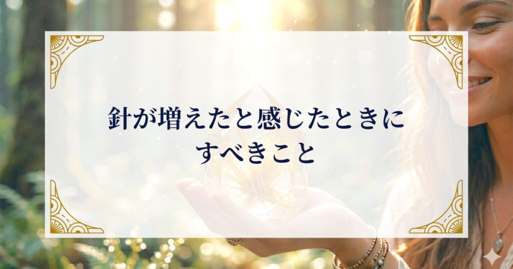 針が増えたと感じたときにすべきこと ミステリーキャットカフェ