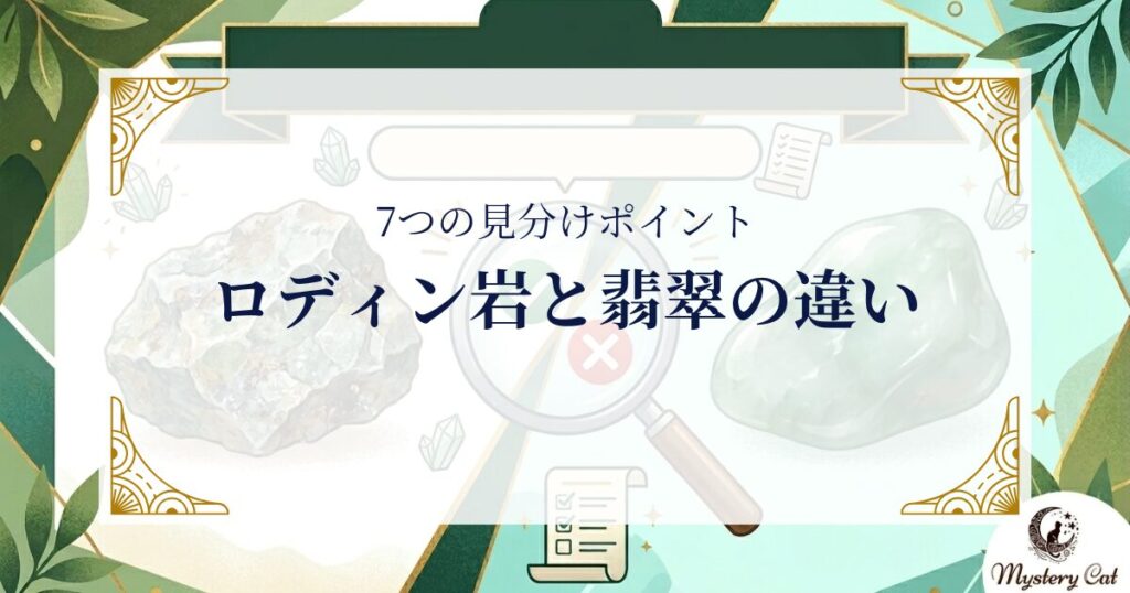 ロディン岩と翡翠の違い：7つの見分けポイント ミステリーキャットカフェ