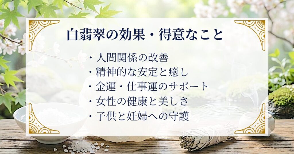 白翡翠の効果・得意なこと ミステリーキャットカフェ