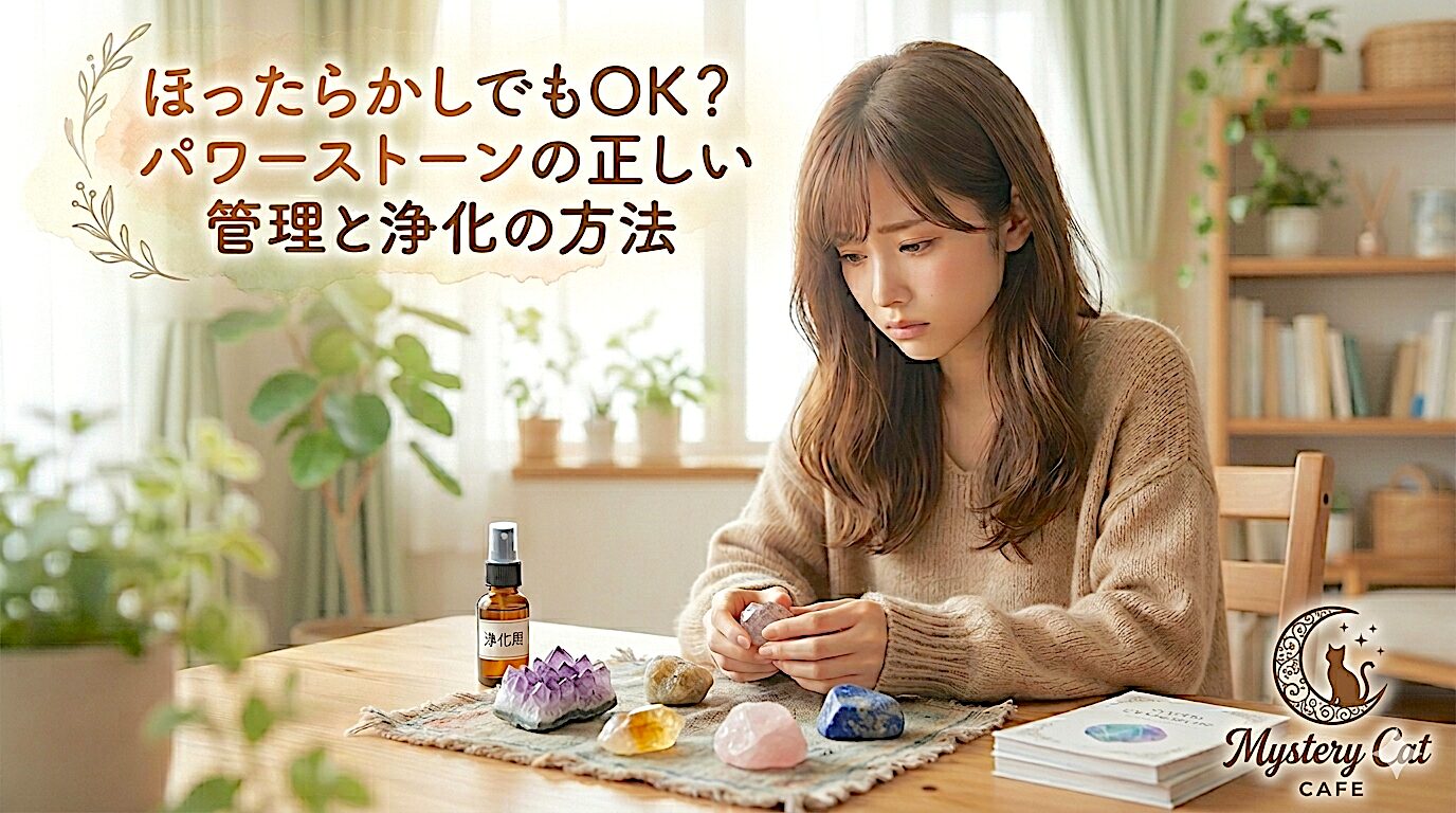 ほったらかしでもOK？パワーストーンの正しい管理と浄化の方法 ミステリーキャットカフェ
