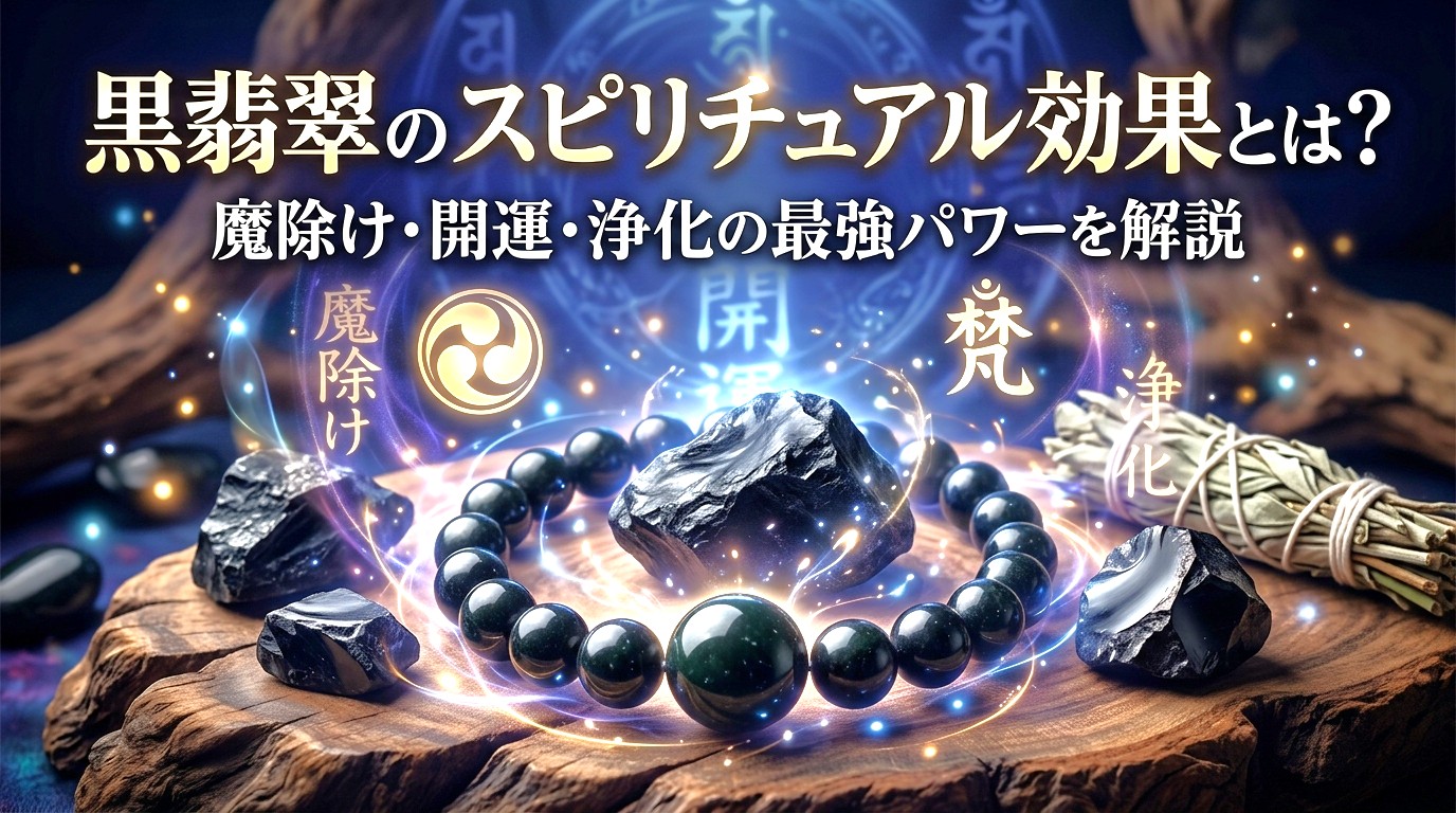 黒翡翠のスピリチュアル効果とは？魔除け・開運・浄化の最強パワーを解説 ミステリーキャットカフェ