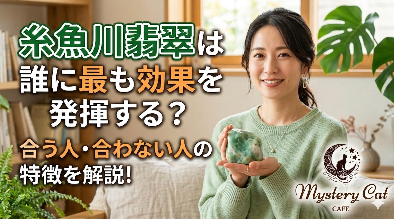 糸魚川翡翠は誰に最も効果を発揮する？合う人・合わない人の特徴を解説！ ミステリーキャットカフェ