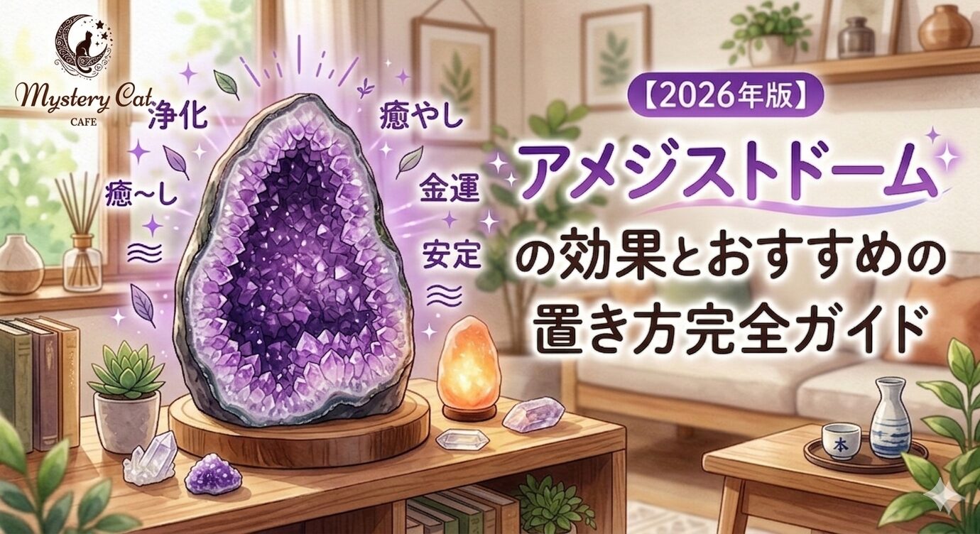 【2026年版】アメジストドームの効果とおすすめの置き方完全ガイド ミステリーキャットカフェ