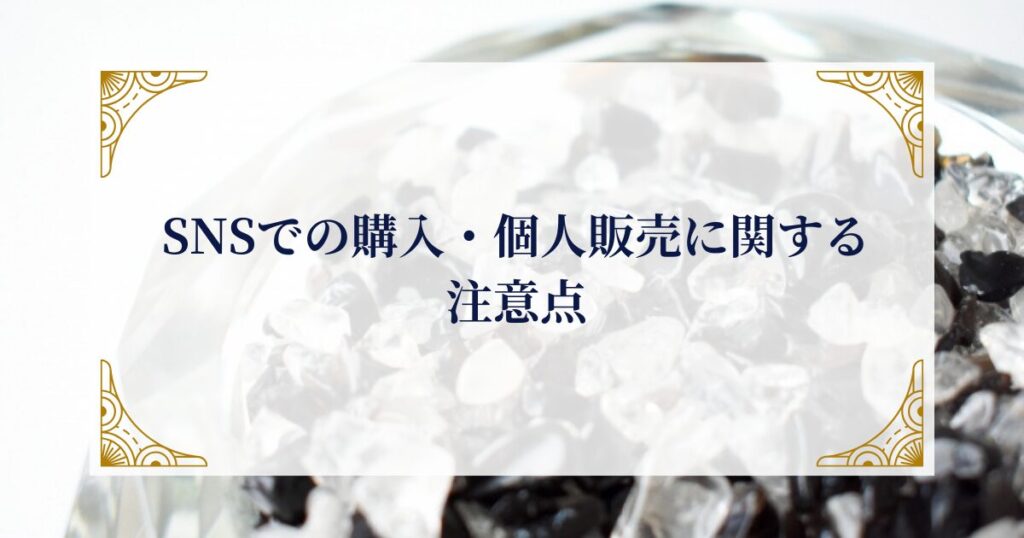 SNSでの購入・個人販売に関する注意点 ミステリーキャットカフェ