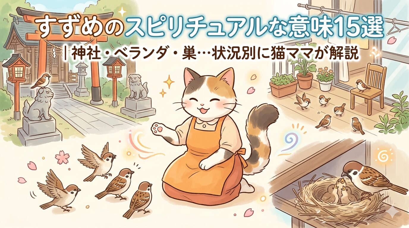 すずめのスピリチュアルな意味15選｜神社・ベランダ・巣…状況別に猫ママが解説 ミステリーキャットカフェ