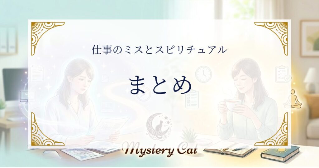 仕事のミスとスピリチュアルまとめ ミステリーキャットカフェ