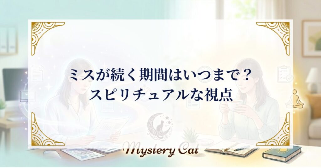 ミスが続く期間はいつまで？スピリチュアルな視点 ミステリーキャットカフェ