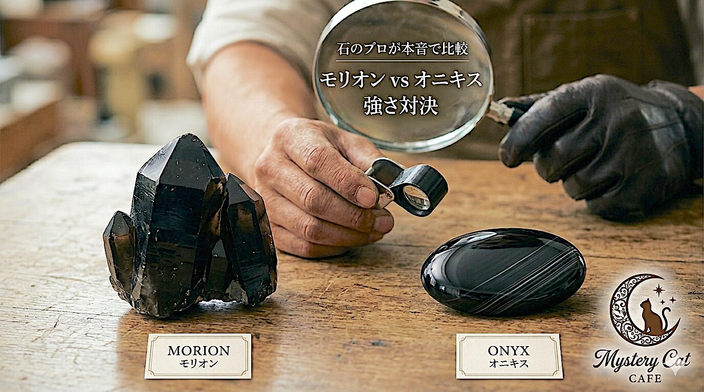 モリオンとオニキスはどっちが強い？石のプロが本音で比べてみました ミステリーキャットカフェ